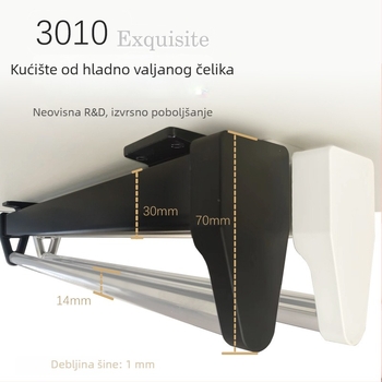 Izvlačni držač za hlače u garderobi – Zhiyi, model 45122; Materijal: hladno valjani čelik; Namjena: garderoba; Stil: moderna jednostavnost.