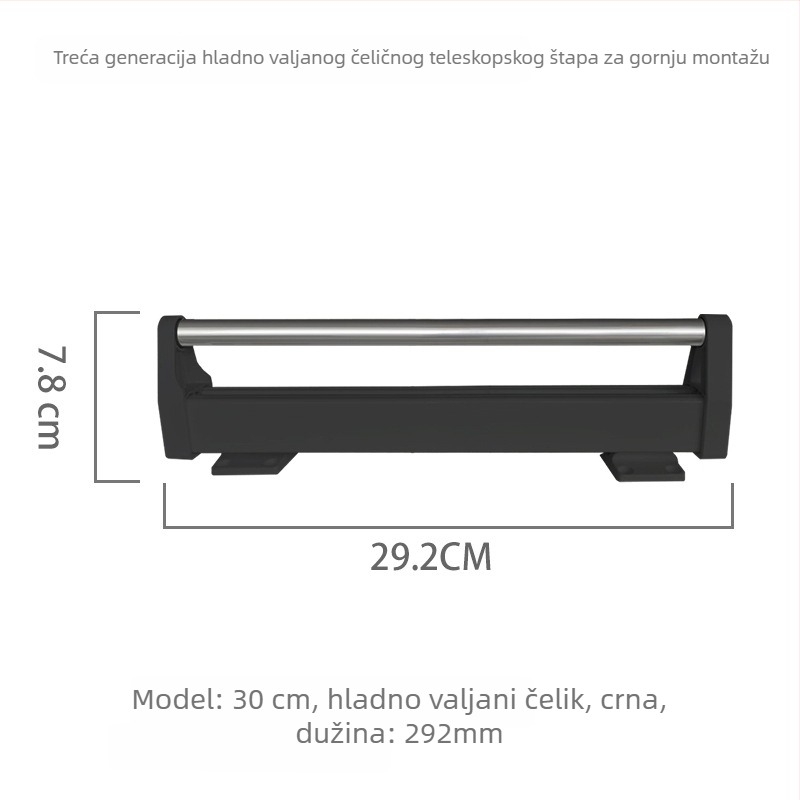 Izvlačni držač za hlače u garderobi – Zhiyi, model 45122; Materijal: hladno valjani čelik; Namjena: garderoba; Stil: moderna jednostavnost.