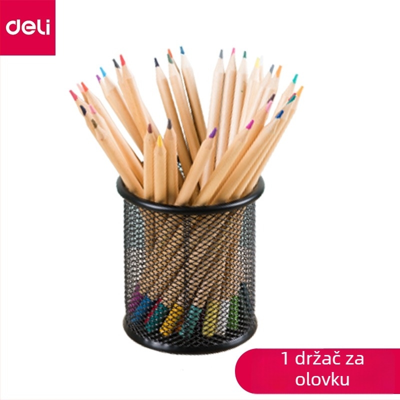 Deli 9172 metalni držač pera, okruglog oblika, model 9172