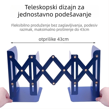 Metalni sklopivi držač za knjige J0103 – prilagodljiv, za stol, 1 kg, 24 kom./pakiranje