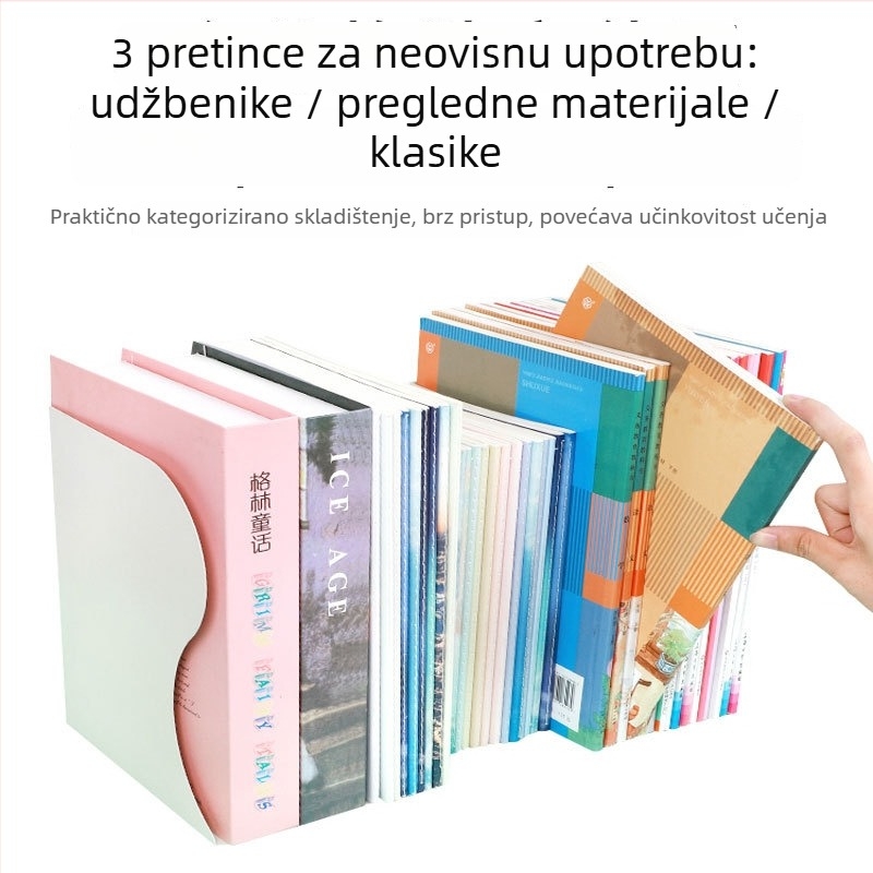 Metalni sklopivi držač za knjige J0103 – prilagodljiv, za stol, 1 kg, 24 kom./pakiranje