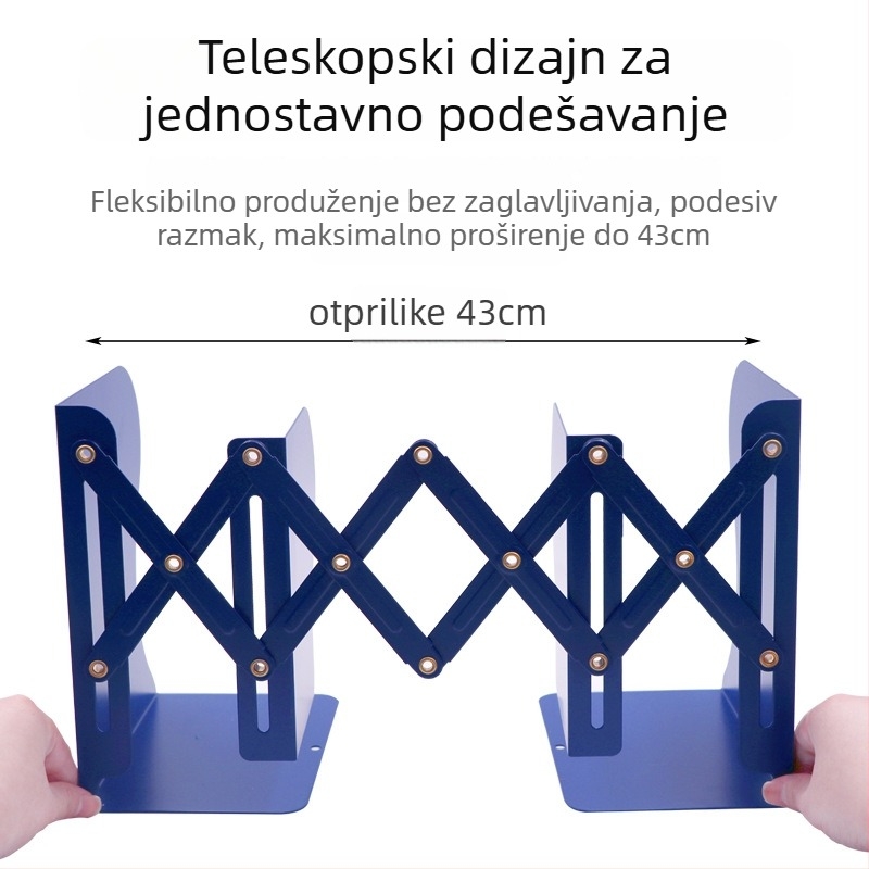 Metalni sklopivi držač za knjige J0103 – prilagodljiv, za stol, 1 kg, 24 kom./pakiranje