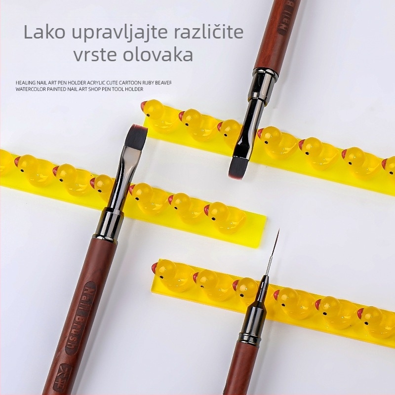 Držač za olovke za nail art, akril, višestruki odjeljci, stolna pohrana, kristalni dizajn