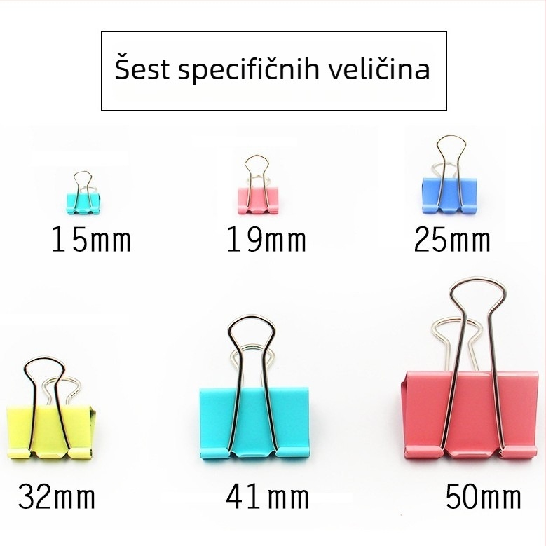 Metalni uredski klip, Lidemei Long Tail Clip, držač za dokumente