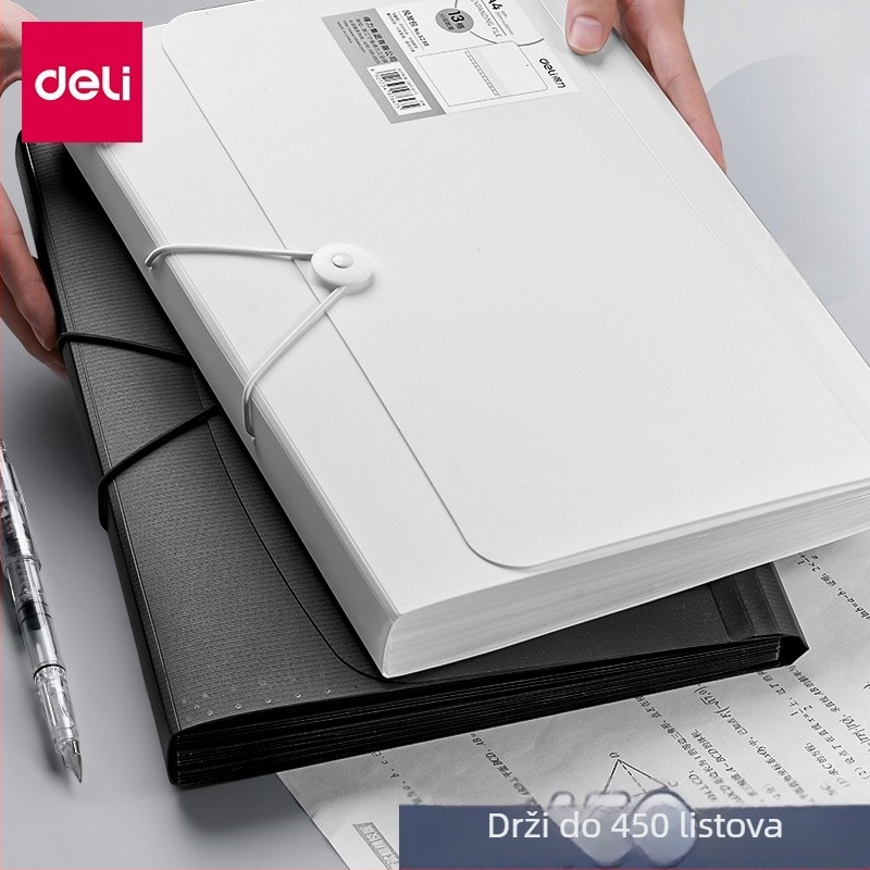 Deli 5236 PP Akordeonski dokument folder s 13 pretinaca, uredska kutija za dokumente