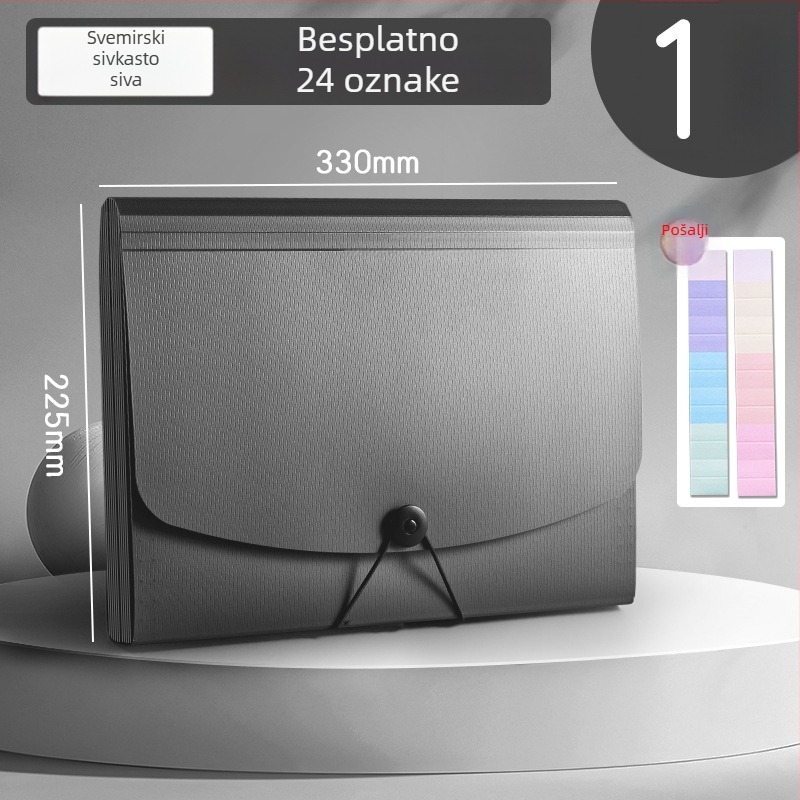 Deli 5236 PP Akordeonski dokument folder s 13 pretinaca, uredska kutija za dokumente