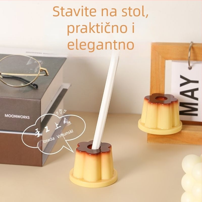 Držač za olovke u obliku pudinga-želatine, japanski stil, crtani dekor stolnog prostora, model 1011 • Plastika • Jednobojno • Kapacitet: prikazano