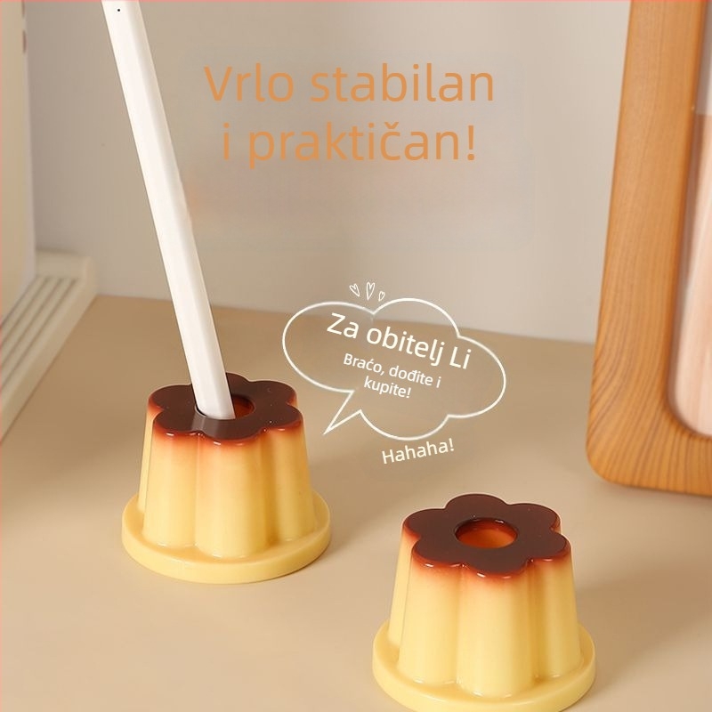 Držač za olovke u obliku pudinga-želatine, japanski stil, crtani dekor stolnog prostora, model 1011 • Plastika • Jednobojno • Kapacitet: prikazano