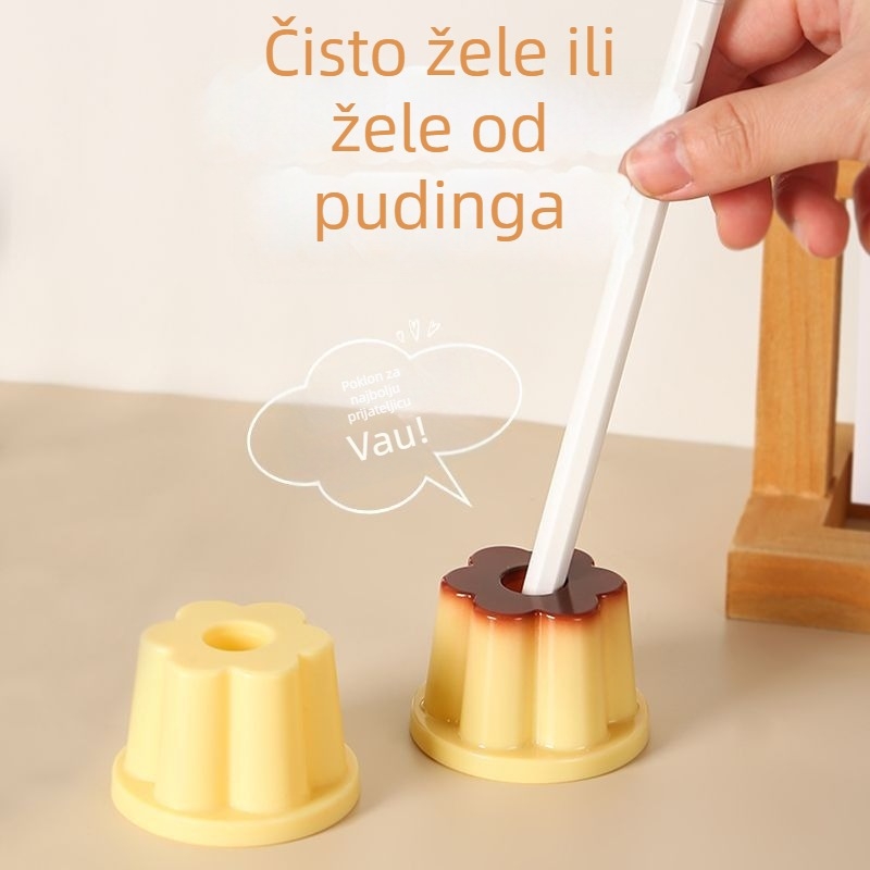 Držač za olovke u obliku pudinga-želatine, japanski stil, crtani dekor stolnog prostora, model 1011 • Plastika • Jednobojno • Kapacitet: prikazano