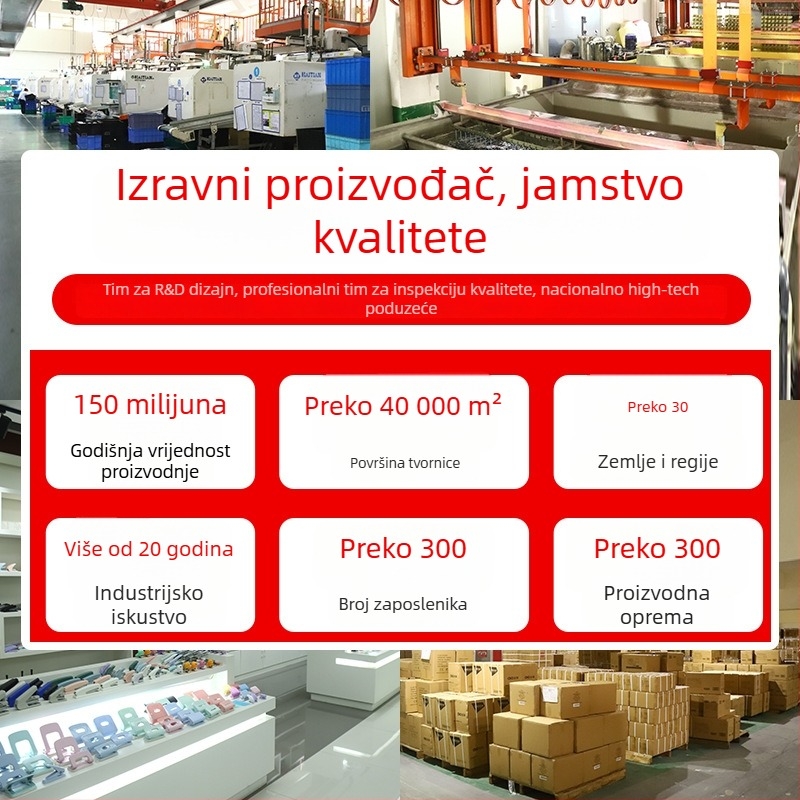 Bright 3-slojni plastični organizator za dokumente, uspravni stolni koš za datoteke, model 9703