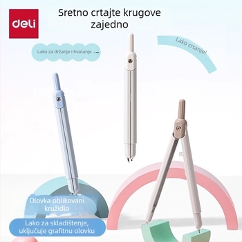 Deli kružilo tipa olovka, metalna konstrukcija, s mehanizmom oslobađanja vrha, profesionalno crtanje, VC28, paket 288 kom