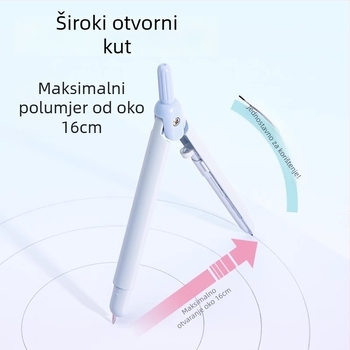 Deli kružilo tipa olovka, metalna konstrukcija, s mehanizmom oslobađanja vrha, profesionalno crtanje, VC28, paket 288 kom