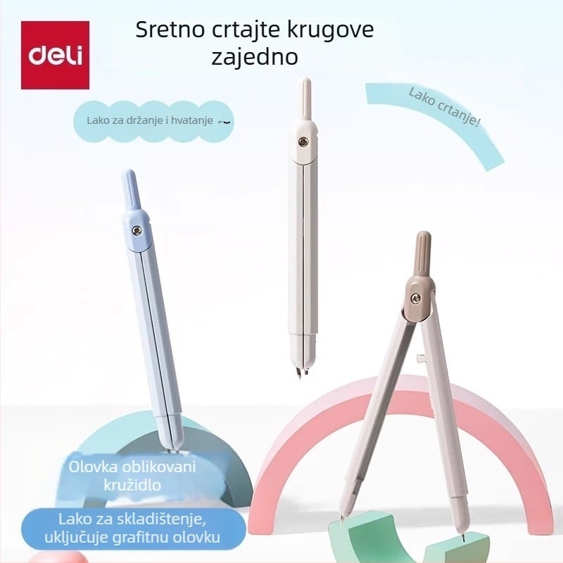 Deli kružilo tipa olovka, metalna konstrukcija, s mehanizmom oslobađanja vrha, profesionalno crtanje, VC28, paket 288 kom