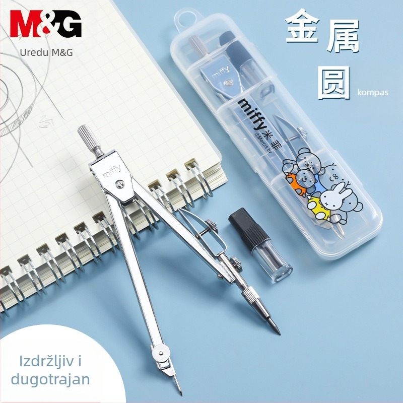 Metalni kompas i ravnalo set – višenamjenski, za učenike, model Fcs90803, specifikacija 1/24/288