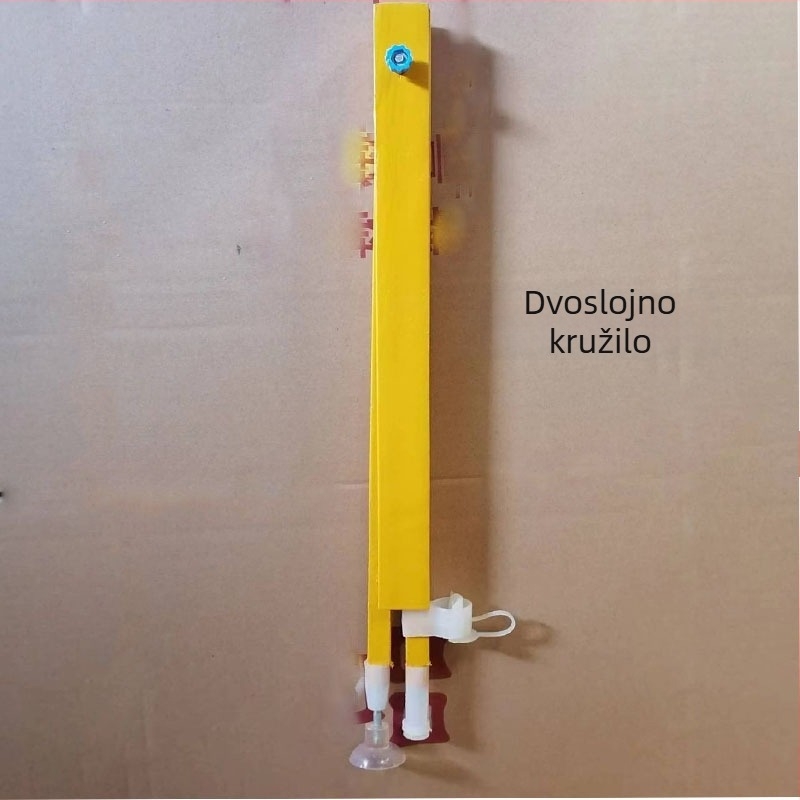 Naučni set od 4 dijela: trokutično ravnalo, kružilo, kutomjer i višenamjenski crtalo, materijal: ploča gustoće