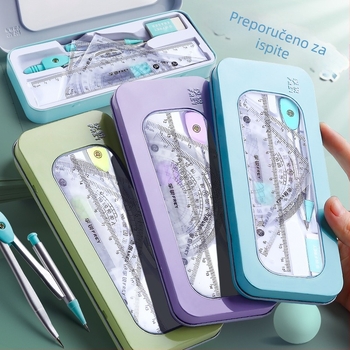 Set kompas i pravilo — višenamjenski alati za crtanje, model Good learning, plastični materijal