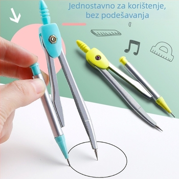 Set kompas i pravilo — višenamjenski alati za crtanje, model Good learning, plastični materijal