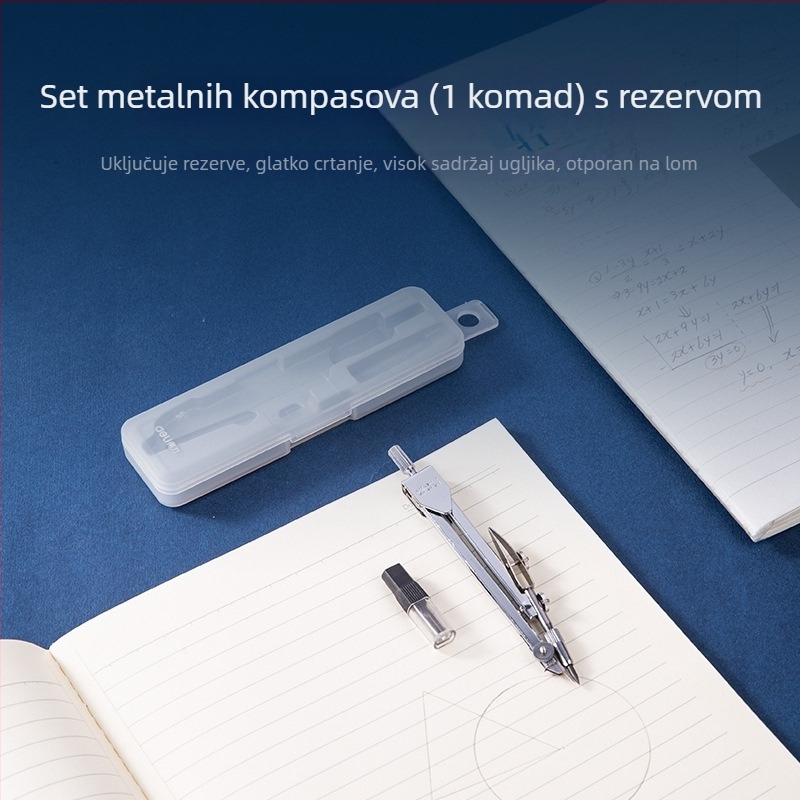 Deli 8601 Metalni set za crtanje — profesionalni alat za projektiranje