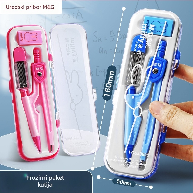 Školski set za kružilo i crtanje, model FCS90801, plastična konstrukcija, 1 set