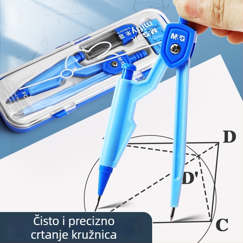 Školski set za kružilo i crtanje, model FCS90801, plastična konstrukcija, 1 set