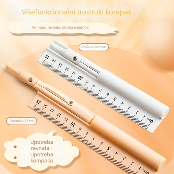 Tri u jedan set za crtanje: šestar, ravnalo i olovka – plastični, Xiaoyuer model od Little Fish