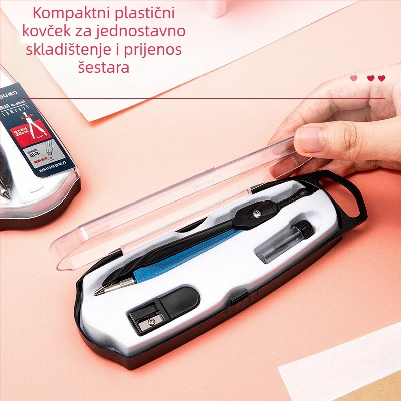 Deli 8645 set šestarova — metal, model 8645, paket 1 set