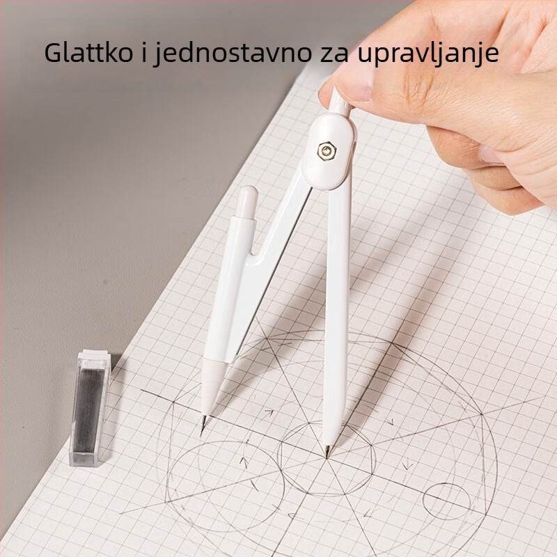 Deli VC211 metalni set za crtanje s kompasom, 8 dijelova