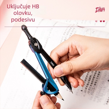 Deli 8644 metalni kružilo za crtanje s olovkom, 192 komada