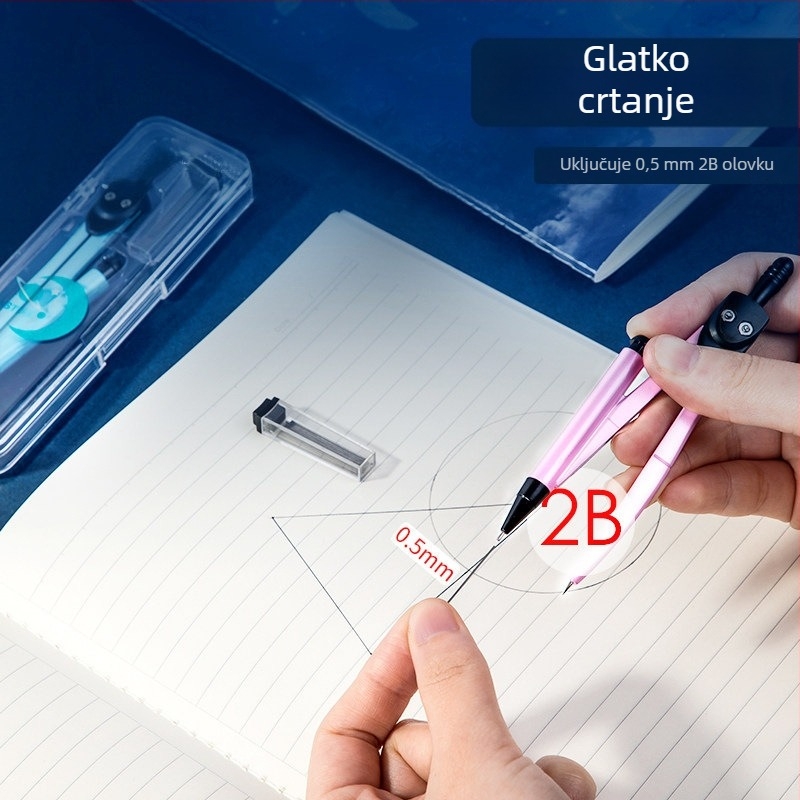 Deli 72154 metalni kompas za učenike, u kutiji