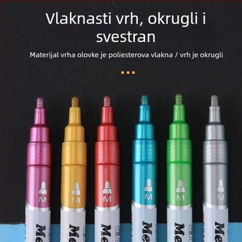 Marker s metalnim perliranim završetkom, vodom temeljeni akrilni marker; keramički marker; istakivač