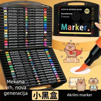 Akrilni marker za učenike i vrtić – ispran vodom, neprozirni marker boje