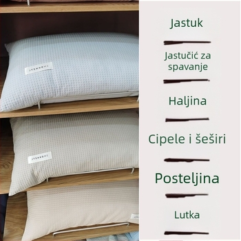 Vaflasta pamučna tkanina — 100% pamuk, pređeno bojenje, geometrijski žakard s mrežastim uzorkom, pogodna za posteljinu, jastuke i deke, jesen–zima