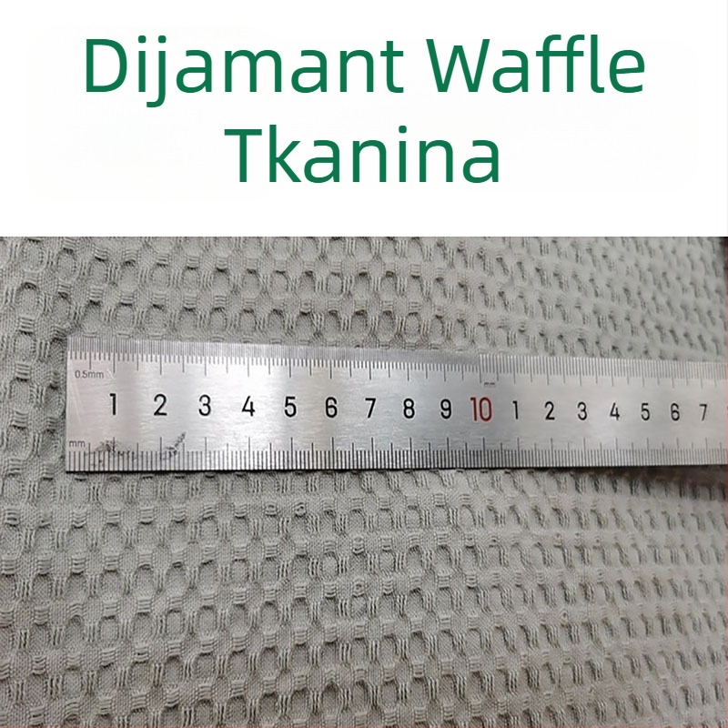 Vaflasta pamučna tkanina — 100% pamuk, pređeno bojenje, geometrijski žakard s mrežastim uzorkom, pogodna za posteljinu, jastuke i deke, jesen–zima