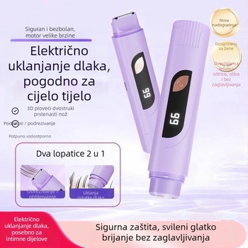 TMQ-623 Električni brijač i uklanjanje dlaka s dijamantnom oštricom, USB punjivo, mokro i suho, za cijelo tijelo