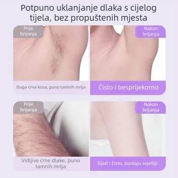 TMQ-623 Električni brijač i uklanjanje dlaka s dijamantnom oštricom, USB punjivo, mokro i suho, za cijelo tijelo