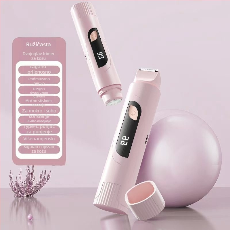 TMQ-623 Električni brijač i uklanjanje dlaka s dijamantnom oštricom, USB punjivo, mokro i suho, za cijelo tijelo