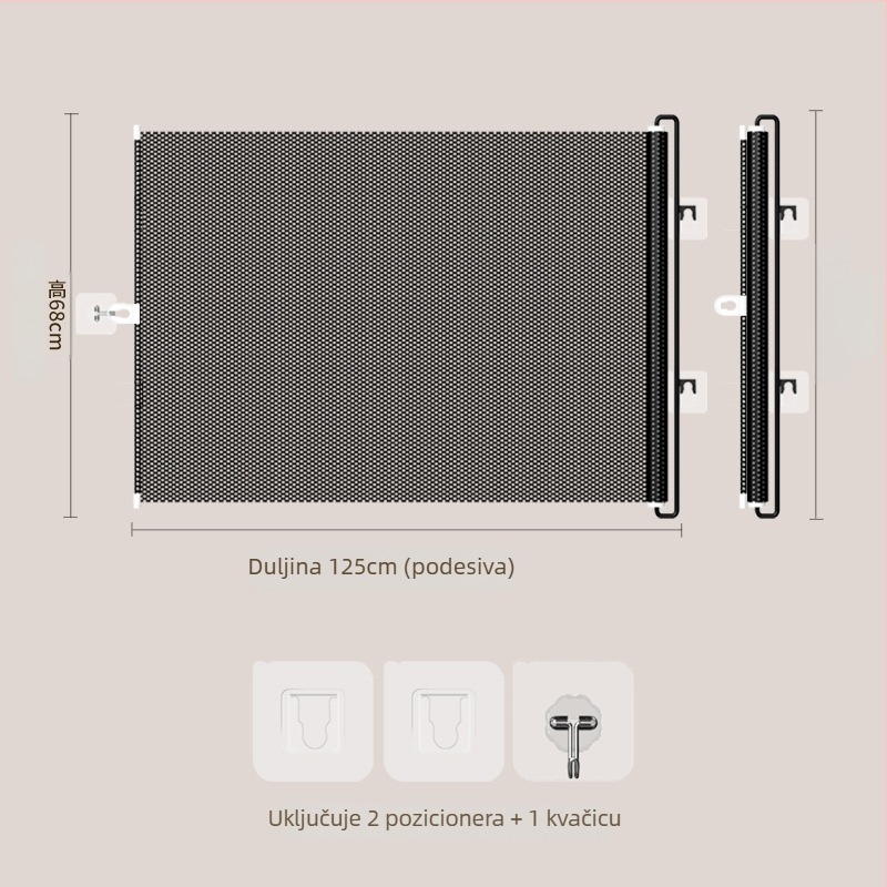 Jun Chang PVC Proširiva ograda za kućne ljubimce L3939 — barijera protiv bijega mačke, ulazna i izlazna vrata, mačja vrata