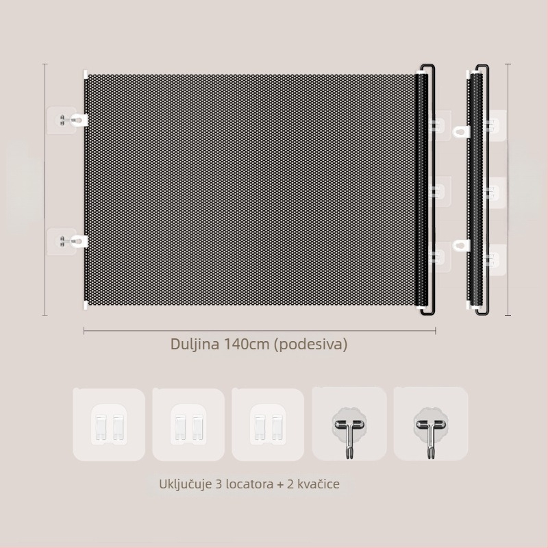 Jun Chang PVC Proširiva ograda za kućne ljubimce L3939 — barijera protiv bijega mačke, ulazna i izlazna vrata, mačja vrata