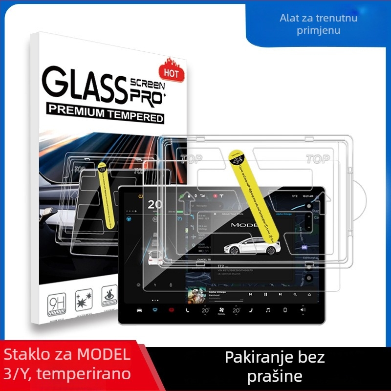 Tesla Model 3/Y navigacijski zaslon folija – temperirani film, otporan na ogrebotine, otporan na otiske prstiju