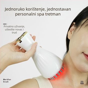 Električna meridijanska masažna četkica – kućna upotreba, alat za skrapiranje i lifting fascije, masaža nogu i cijelog tijela, USB napajanje, MK-916, 45–55°C, 2600 mAh, ABS