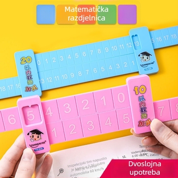 Yiyou plastično dvostrano dječje matematičko ravnalo za dekompoziciju brojeva, prvi razred, zbrajanje i oduzimanje do 10 i 20