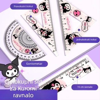 Li cao KBX306B plastični set ravnala s centimetarskom skalom, idealan poklon za rođendan i maturu