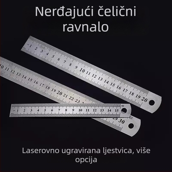 Friendly GBCI Višenamjensko čelično ravnalo za nastavu, debelo centimetarsko ravnalo za crtanje i mjerenje