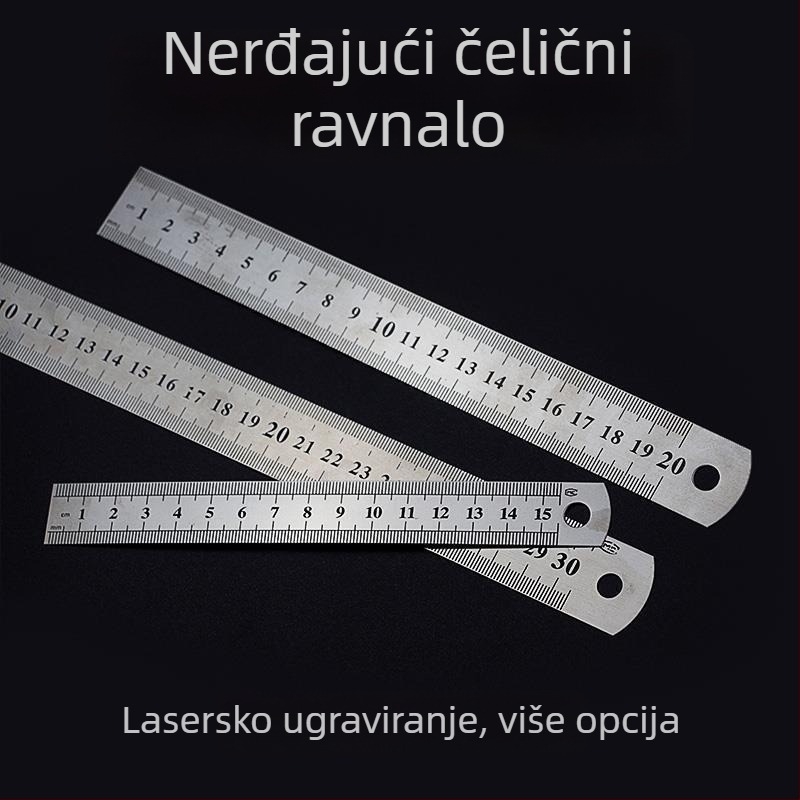 Friendly GBCI Višenamjensko čelično ravnalo za nastavu, debelo centimetarsko ravnalo za crtanje i mjerenje