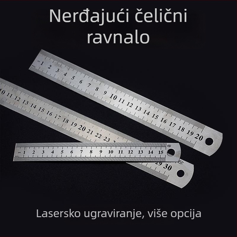 Friendly GBCI Višenamjensko čelično ravnalo za nastavu, debelo centimetarsko ravnalo za crtanje i mjerenje