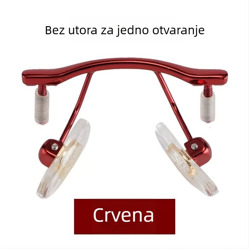 Aluminijska srednja nosna šipka za bezokularne naočale, vijak 1.8 s gumom zatvaračem, kompatibilna s jednim otvorom i univerzalnim dvostrukim otvorom