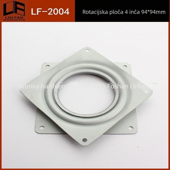 Željezna kvadratna okretna ploča, šuplja konstrukcija, model LF-2004; pogodna za izloge, okvire za naočale, police za ručne radove i baze za posude s začinima.