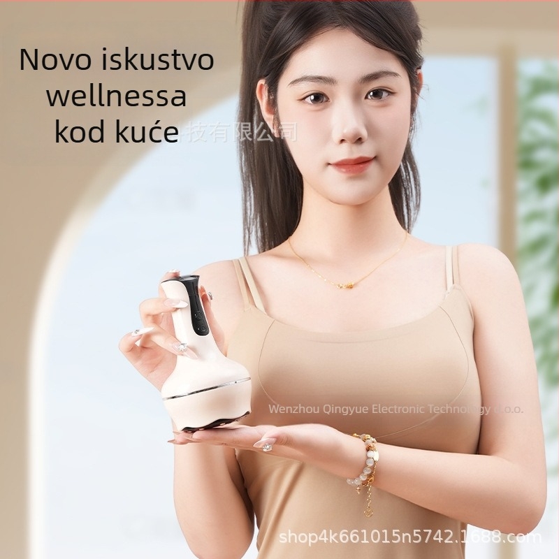 All-in-One stroj za scraping i cupping s meridijanskom četkom, USB napajanje, model Bb-005, kućište od ABS-a, baterija 1200mAh, neprekidno promjenjiva brzina