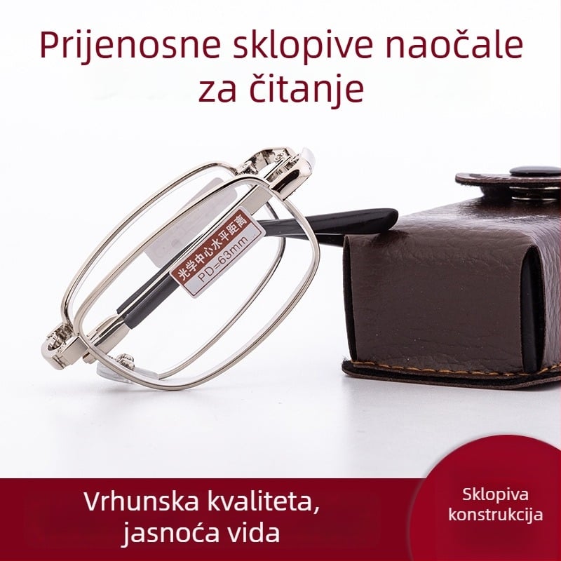 Cady naočale za čitanje s lećama od smole, anti-radiacijske, metalni okvir, sklopive