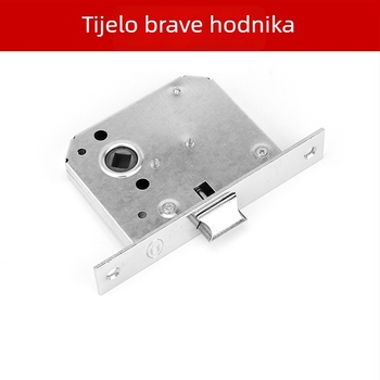 Ručka za protupožarna vrata od nehrđajućeg čelika s okruglim cilindričnim profilom – CB-SIA, ručka s mehanizmom zaključavanja za protupožarna vrata i hodnike, moderni minimalistički dizajn